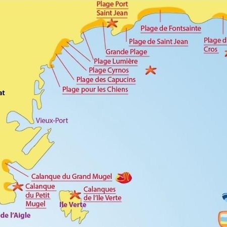 Joli Studio Cosy De 31 M2 Bord De Mer Acces Pmr 4Personnes La Ciotat Exterior photo